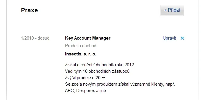 praxe profil